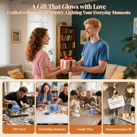 BOHMR gift-ready mosaic lamp kit for weddings or holidays