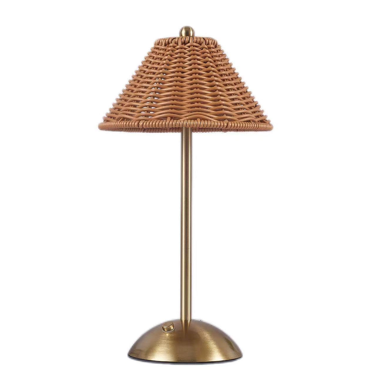 Boho Rattan Table Lamp shade texture highlights handmade weaving for warm ambience