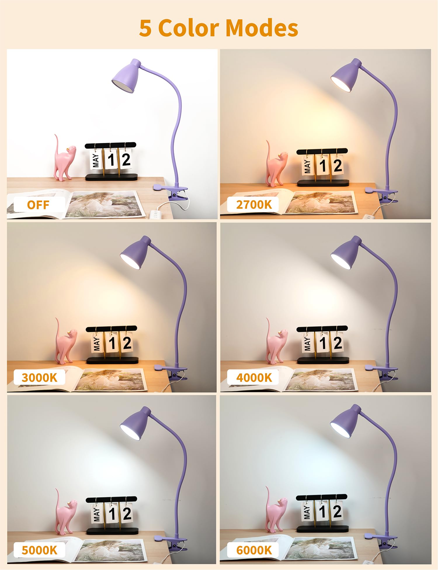 BOHON 38 LEDs emitting a steady, comfortable glow for study.