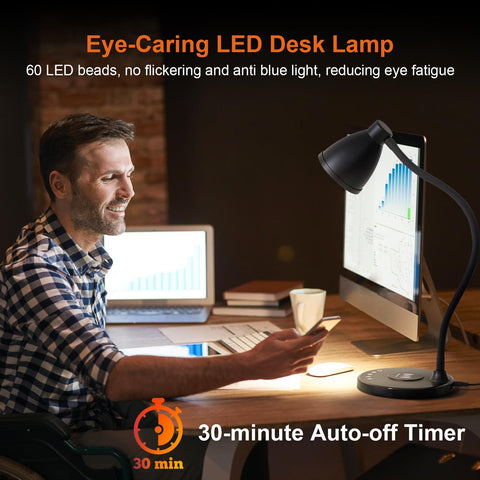 BOHON lamp with five color temps and stepless dimming for any task.