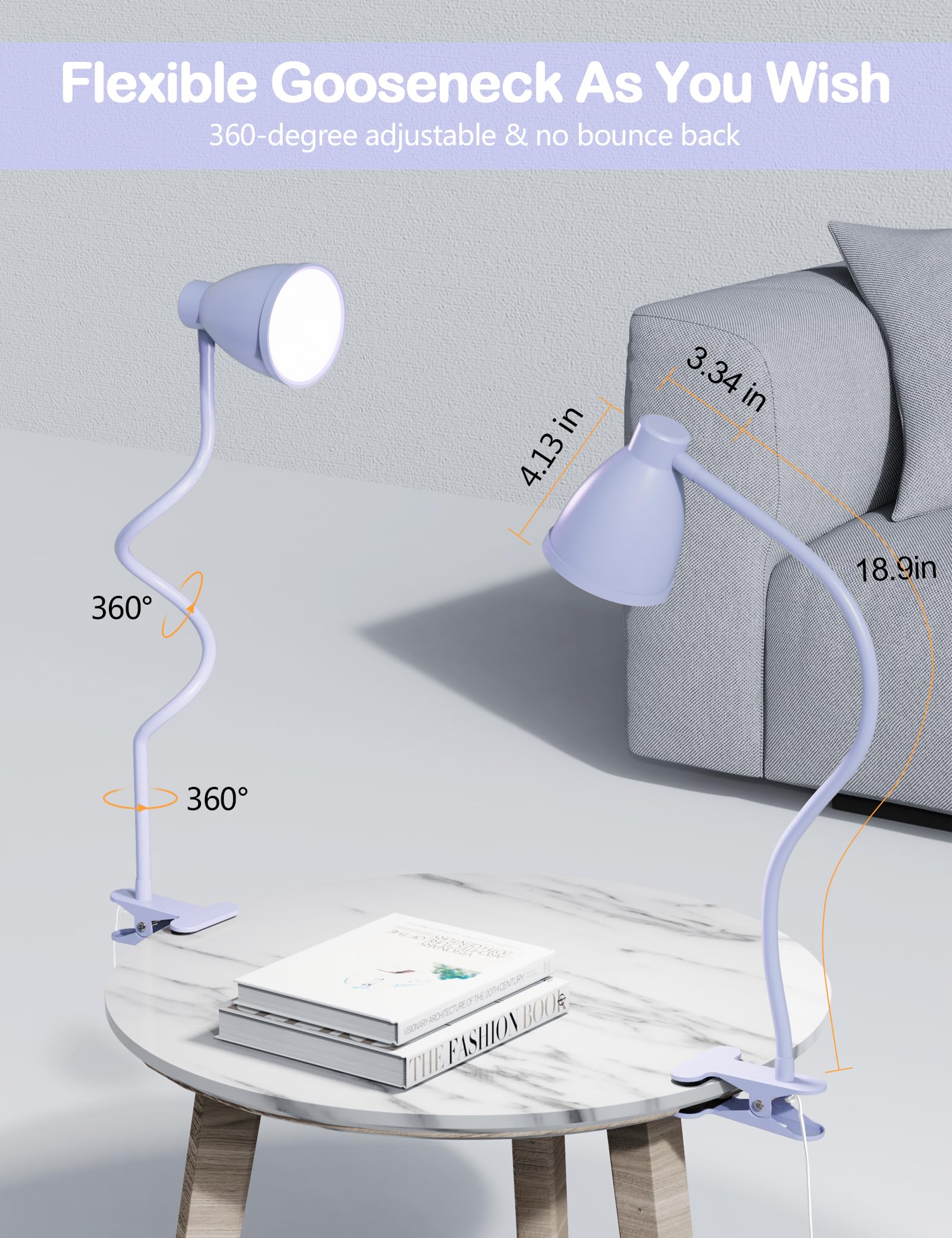 UL-listed AC adapter included with the BOHON desk lamp for safe power.