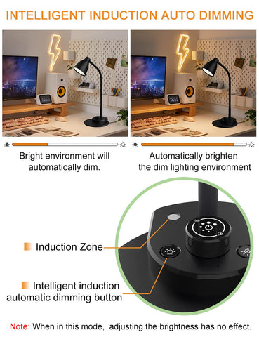 BOHON LED desk lamp demonstrating memory function for preferred brightness