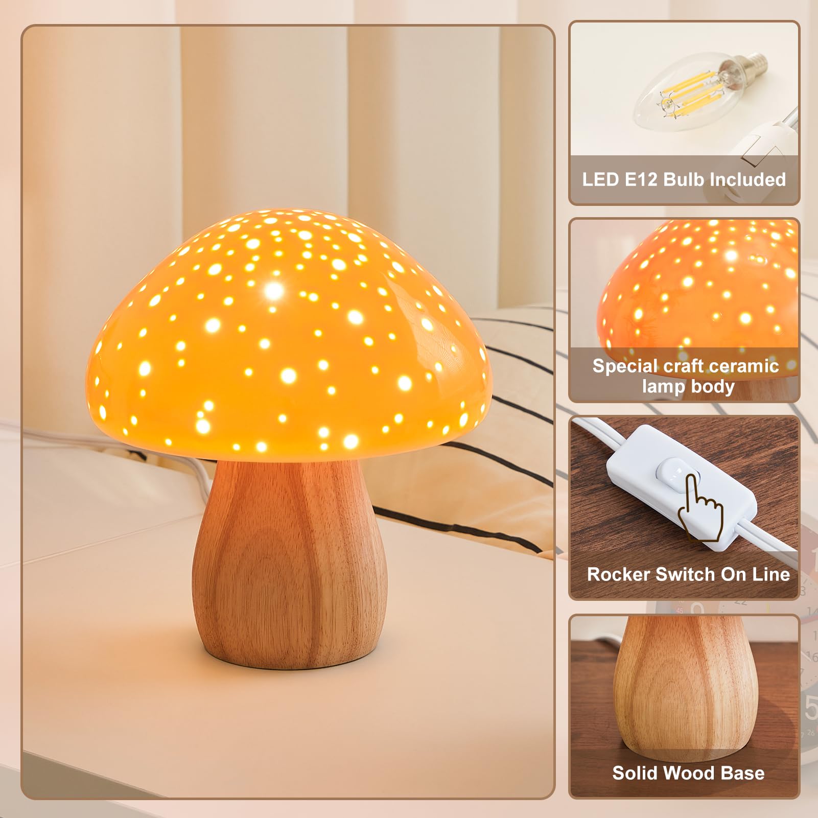 Living room setup with BOHON lamp adding a playful retro touch