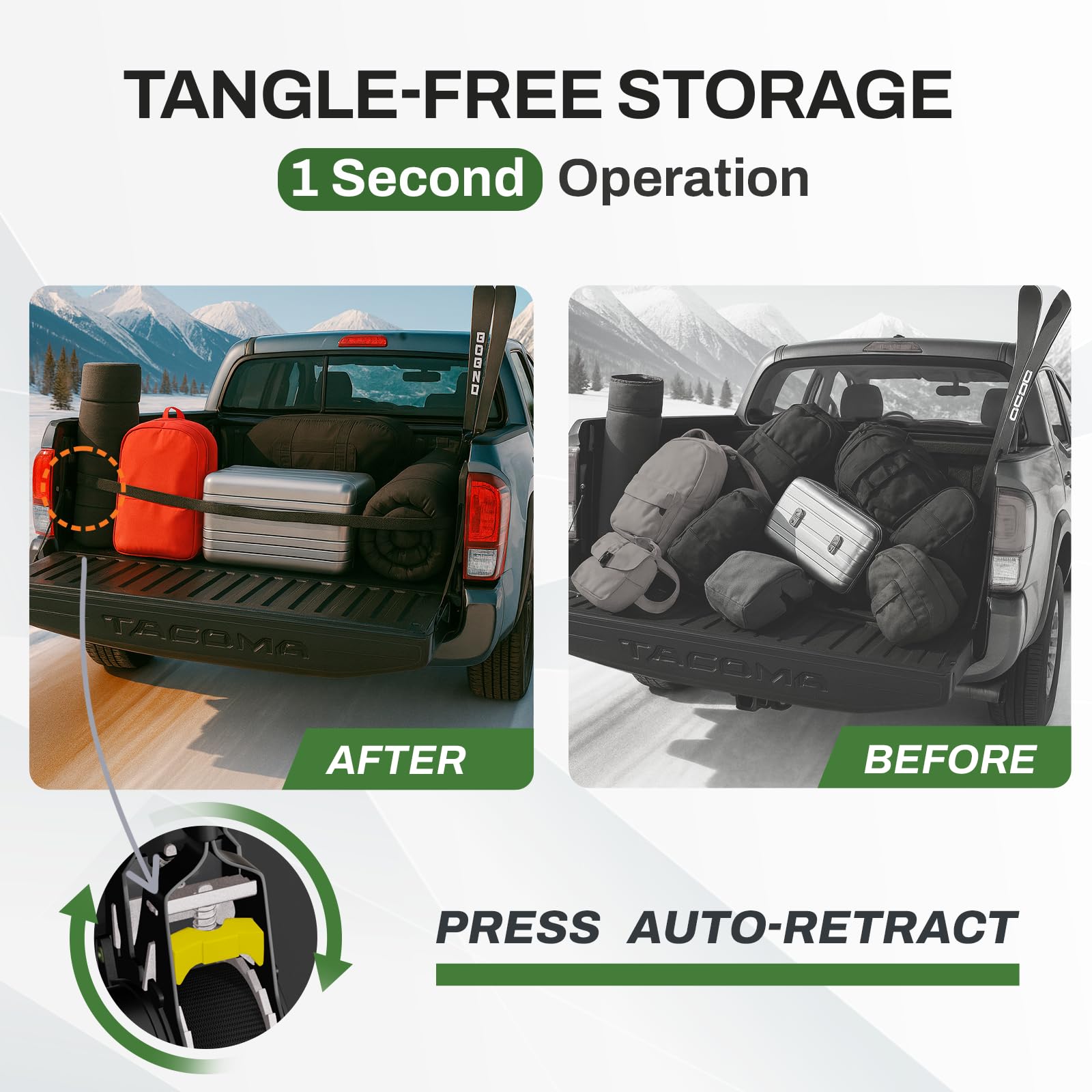 Bohua auto-retract strap simplifying storage after securing