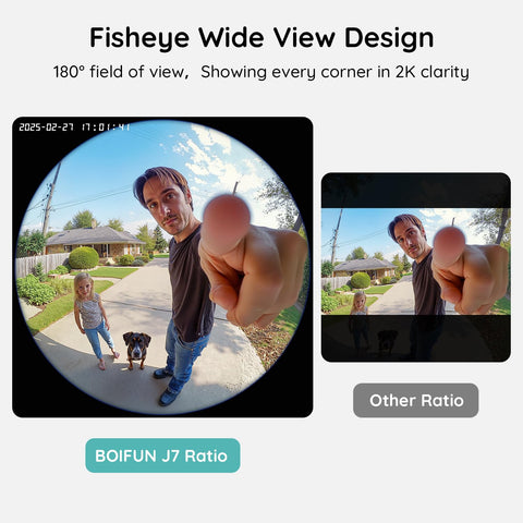 BOIFUN video doorbell night vision captures entrances clearly
