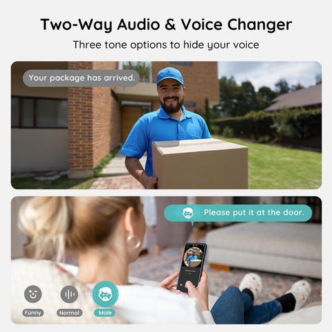BOIFUN video doorbell two-way audio for remote greetings