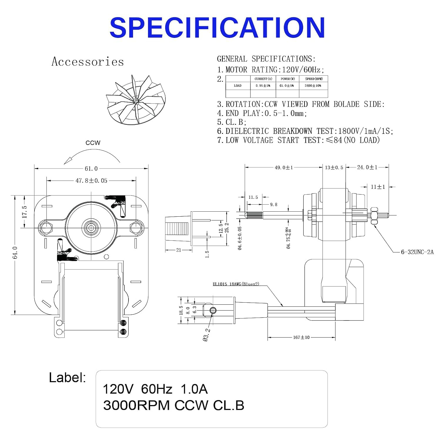 BOJACK vent motor kit for Nutone Broan compatibility