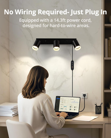 Bojim plug-in cord enables quick, wire-free installation.