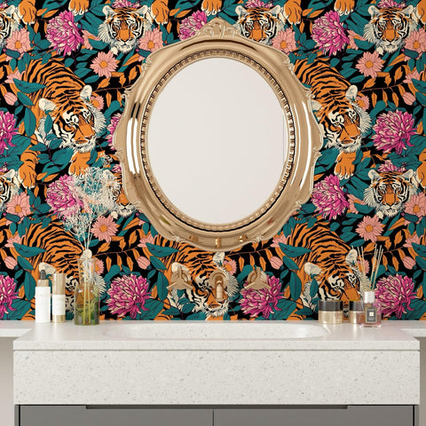 BOKEBEVE leaf boho wallpaper showing versatile, renter-friendly decor ideas.