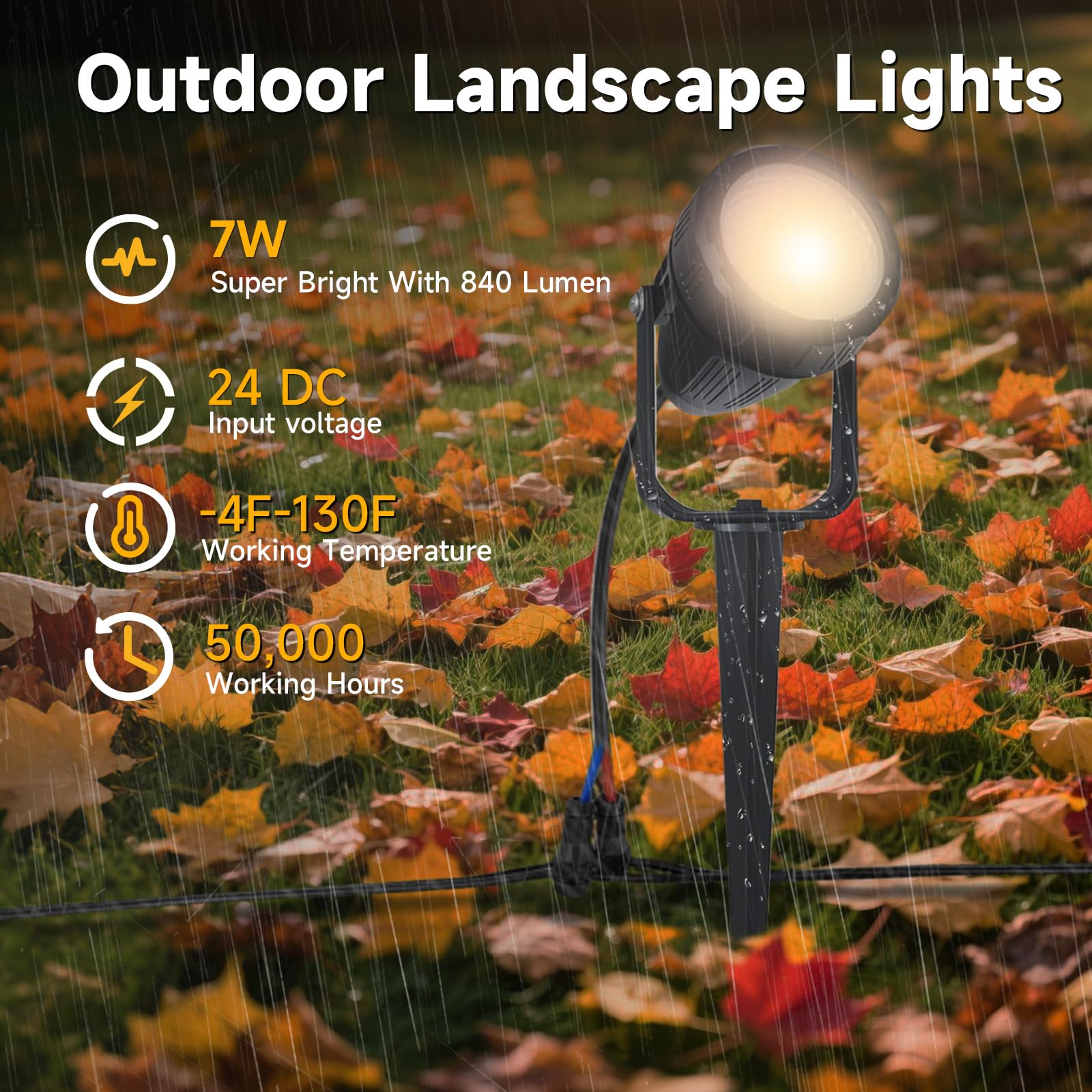 BOKELUNA 24V outdoor transformer powers landscape lighting efficiently.