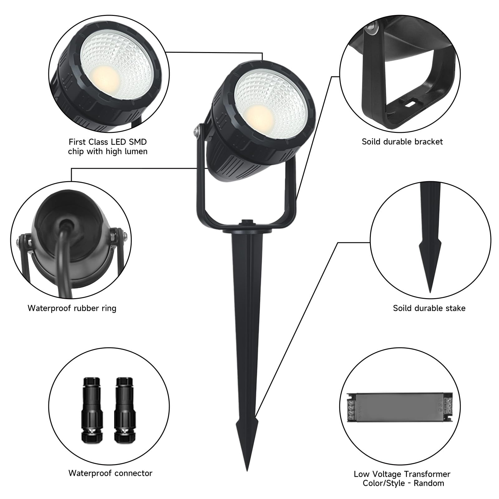 BOKELUNA plug-and-play setup simplifies outdoor lighting installation.