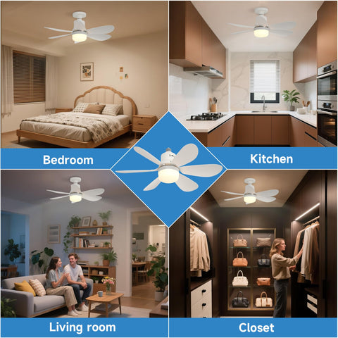 BOKELUNA Socket Fan Light natural-4500k shows balanced color for daily tasks