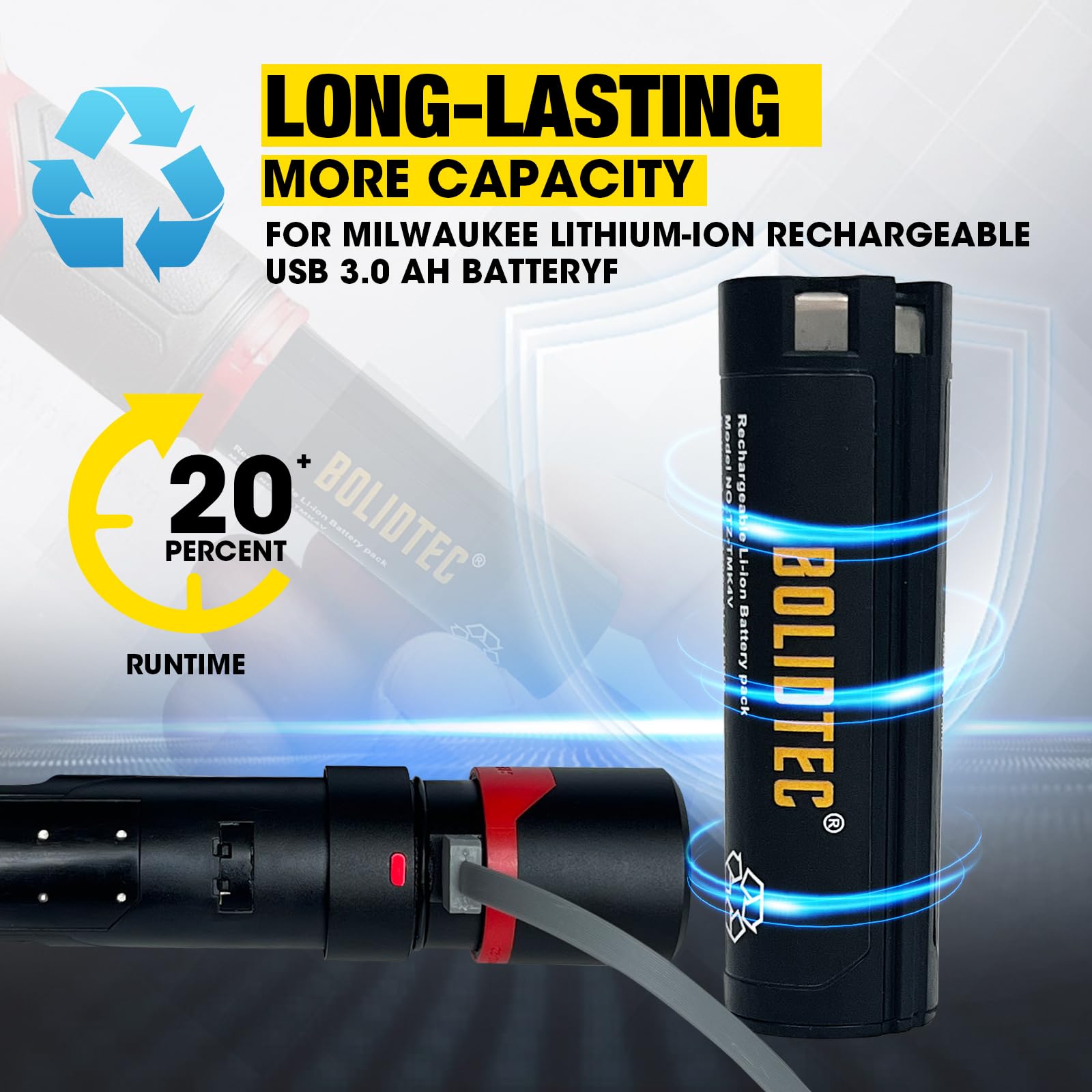 BolidTec USB fast charge battery enables quicker top ups on site