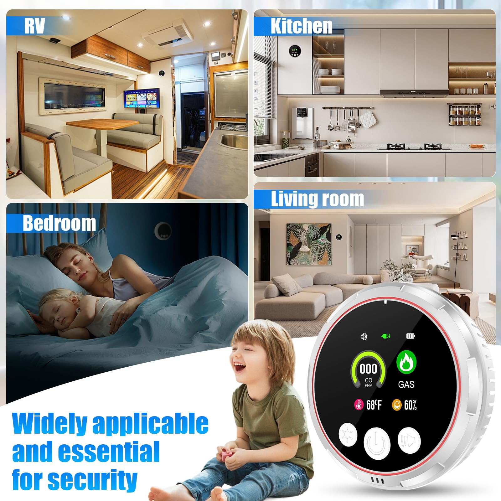 BoltBlaze alarm LED indicator signaling hazard detection