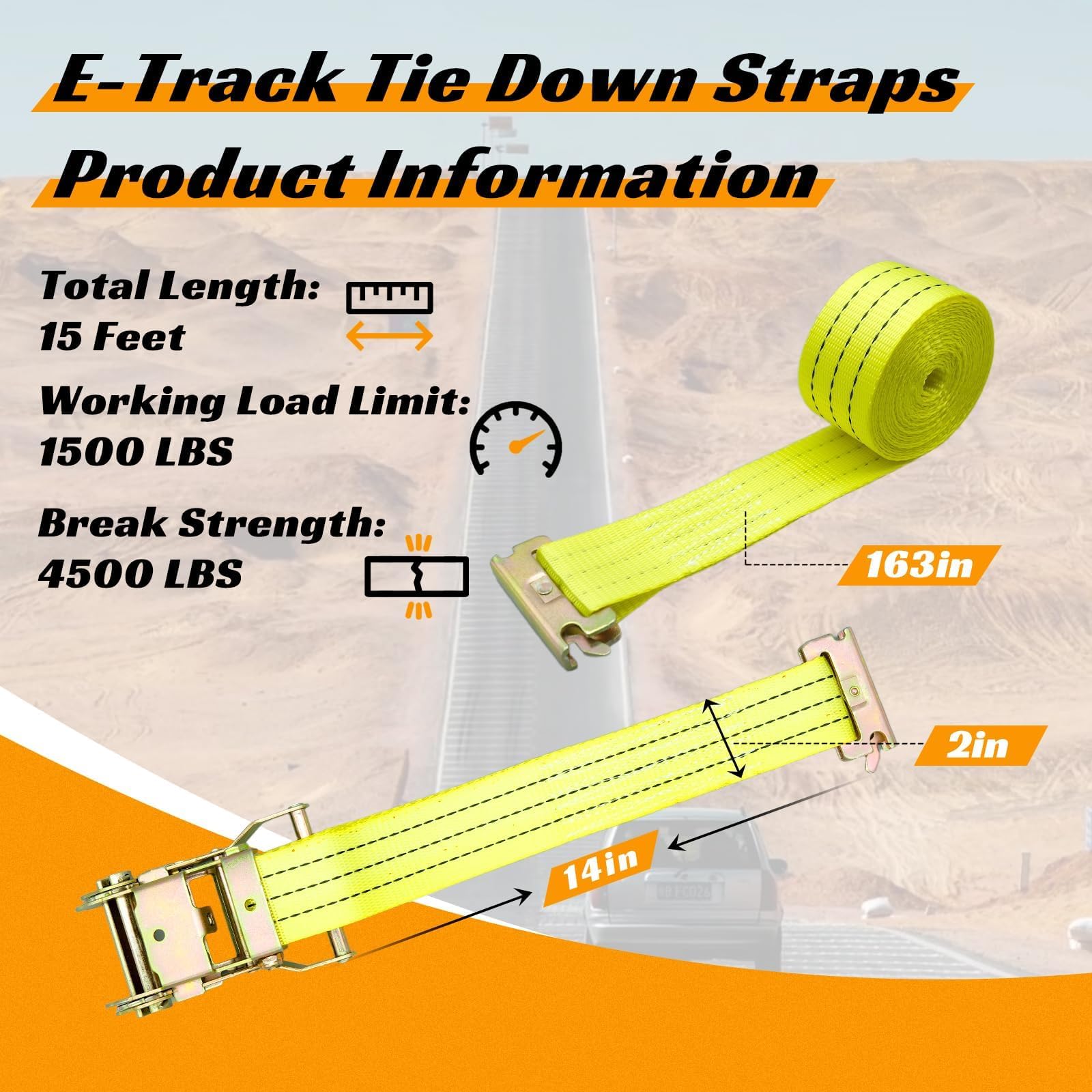 Bolvixor straps on truck and trailer for secure tie-downs during transport