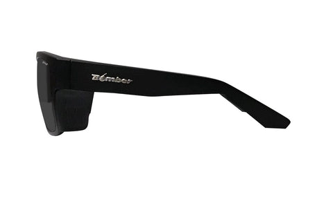 BOMBER safety glasses showing UV protection for sun and light exposure.