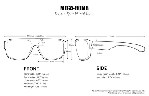 BOMBER dimensions L160mm x W142mm x H49mm ensure a secure, comfortable fit.