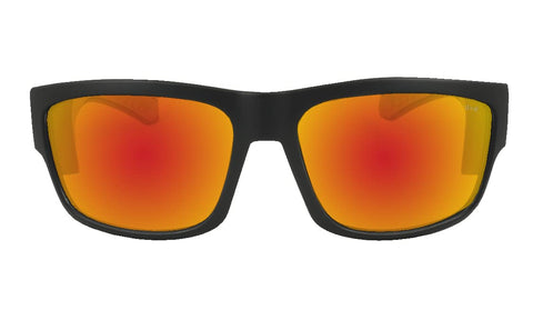 BOMBER Tiger sunglasses with red mirror lens for glare reduction