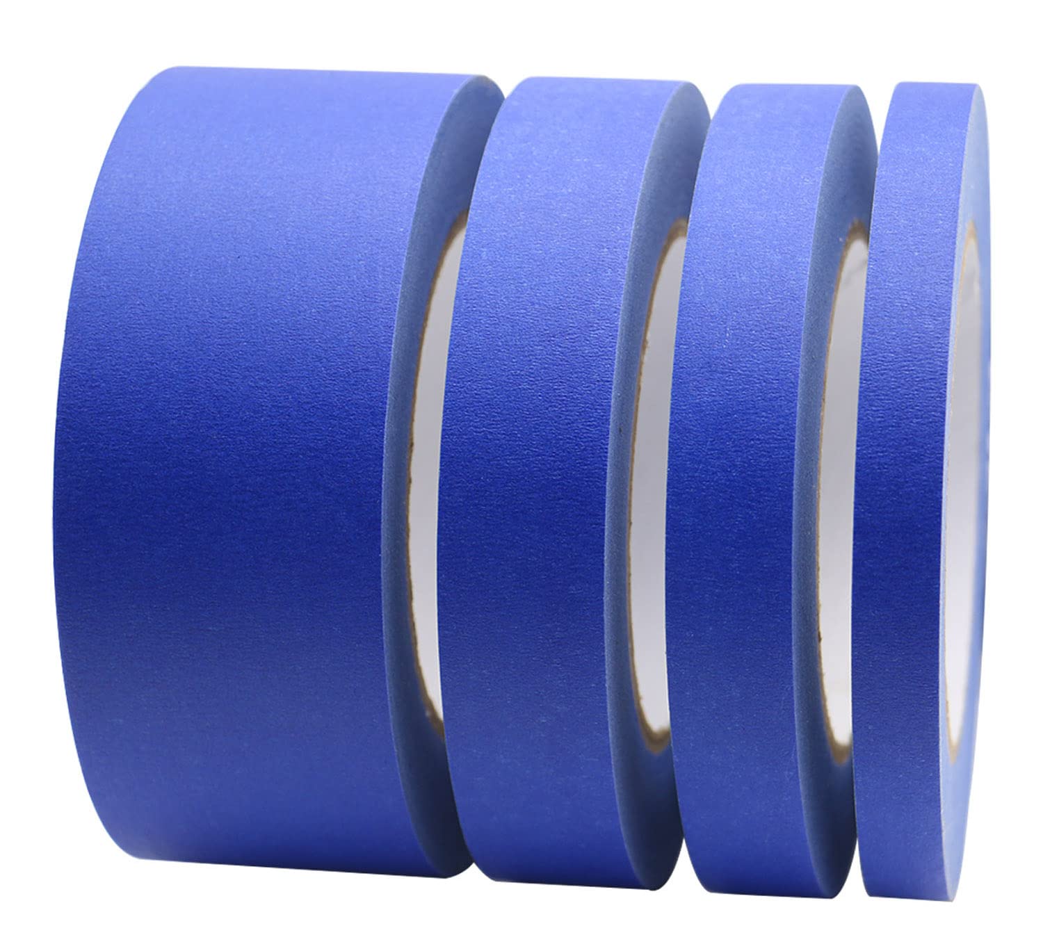 BOMEI PACK blue painters tape half-inch roll for precise masking on walls.