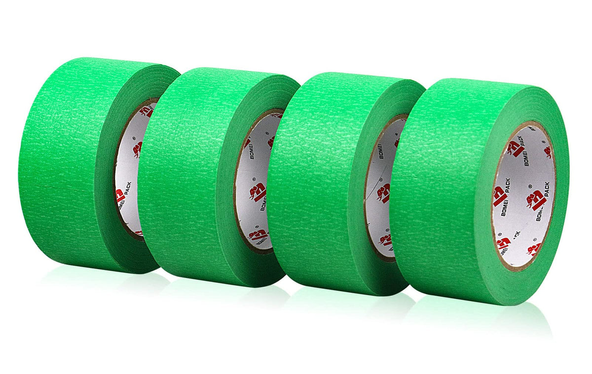BOMEI PACK green painter’s tape for clean edges and paint bleed prevention