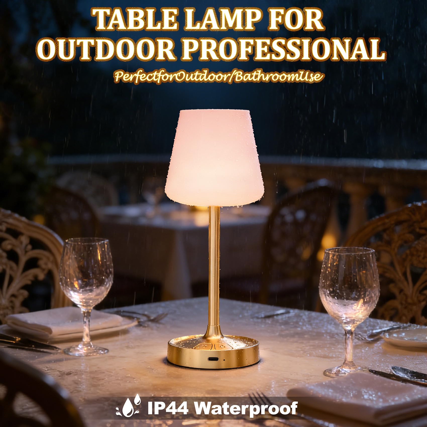 BOMFLORE USB-C rechargeable lamp for portable lighting