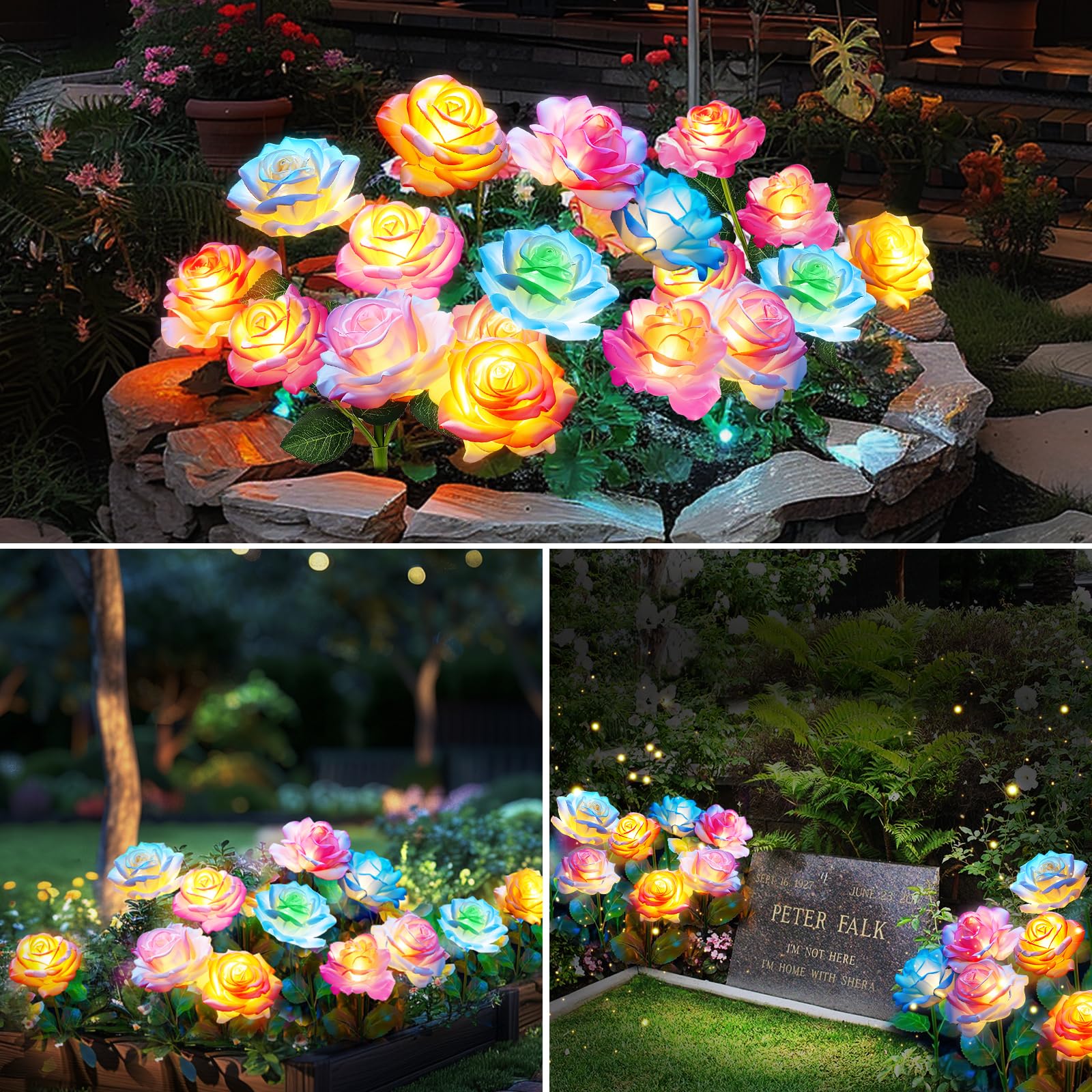 BOMIER Solar Lights Outdoor require no wiring for quick, simple setup.