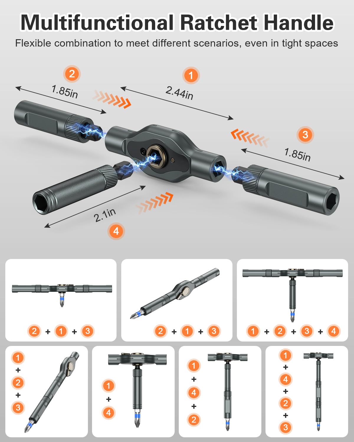 Heat-treated S2 steel bits provide durable, precise fastening.