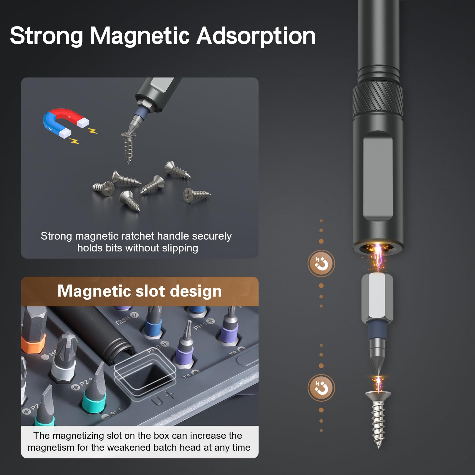 Bomivoi 40pcs S2 bits provide durable magnetic performance.