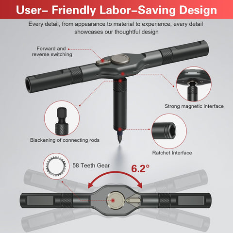 Bomivoi 58-tooth ratchet mechanism boosts efficiency during repairs
