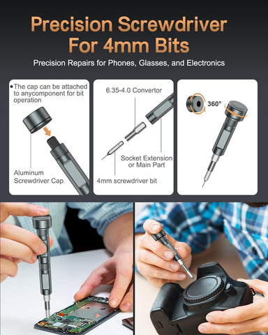 Bomivoi ergonomic grip reduces wrist strain for comfortable long repairs.