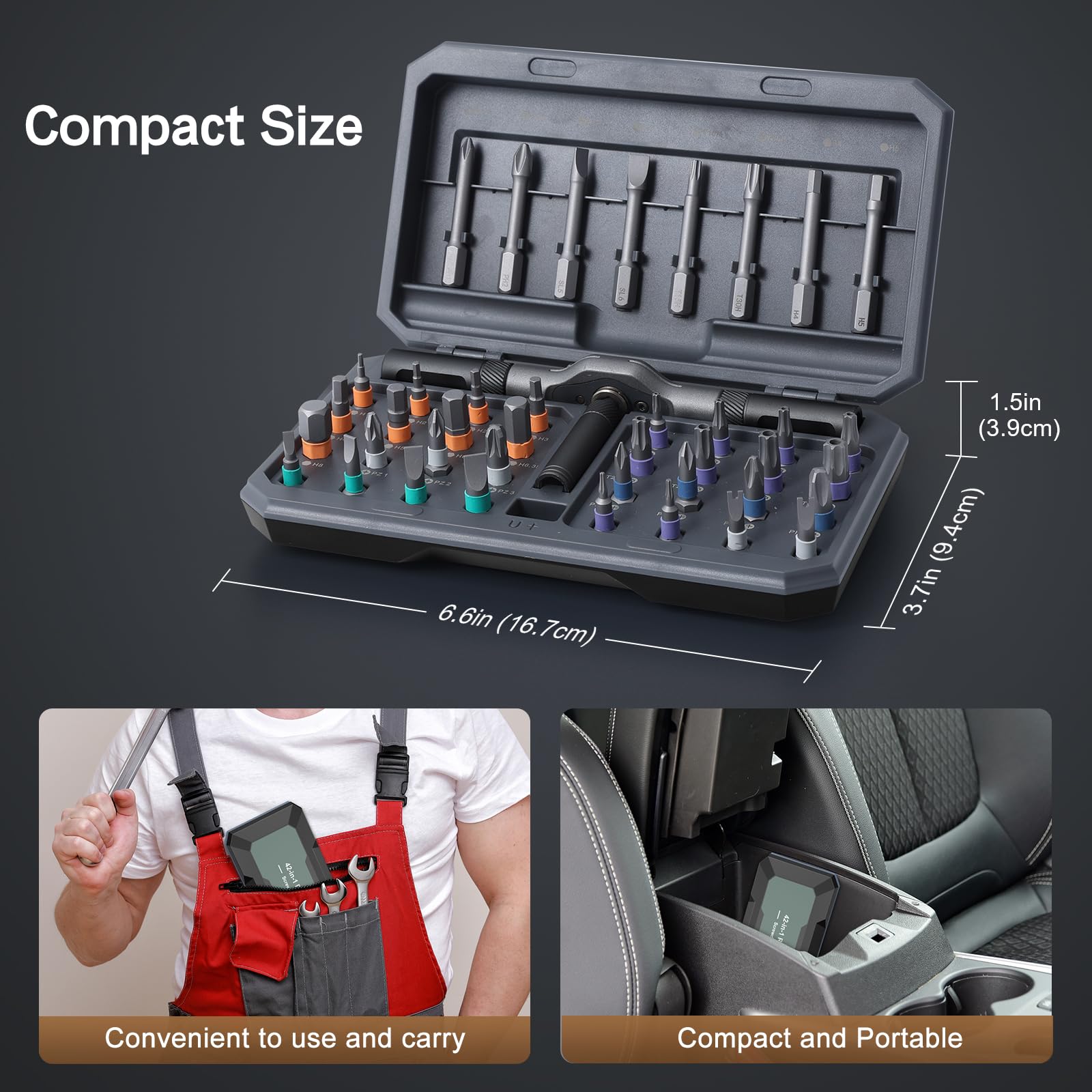 Bomivoi compact storage case keeps tools organized and portable.
