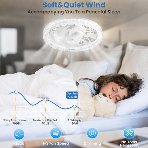 BomKra 2200-lumen ceiling fan provides bright but diffuse illumination for living spaces.