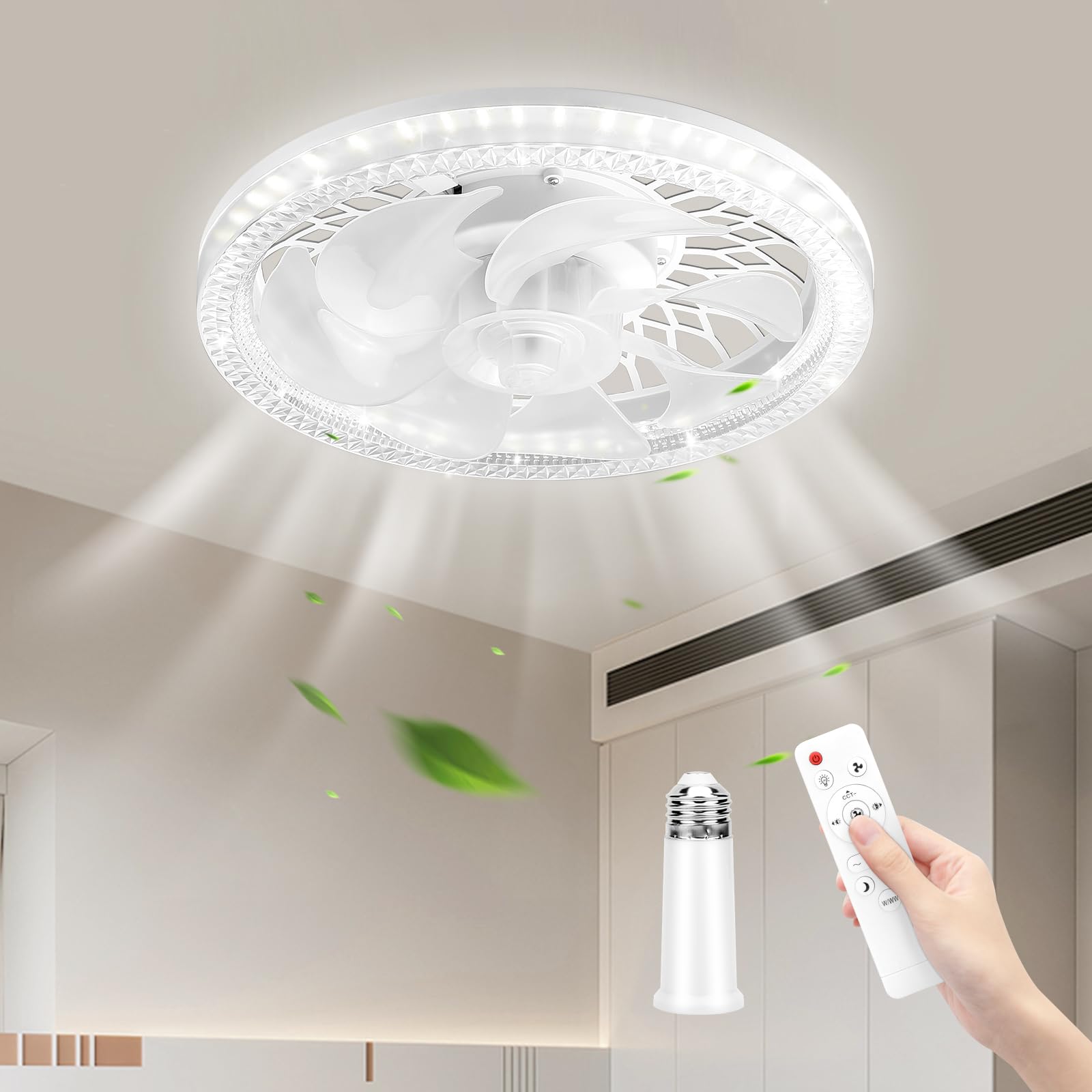 BomKra ceiling fan with remote delivers quiet operation for bedrooms and study rooms.