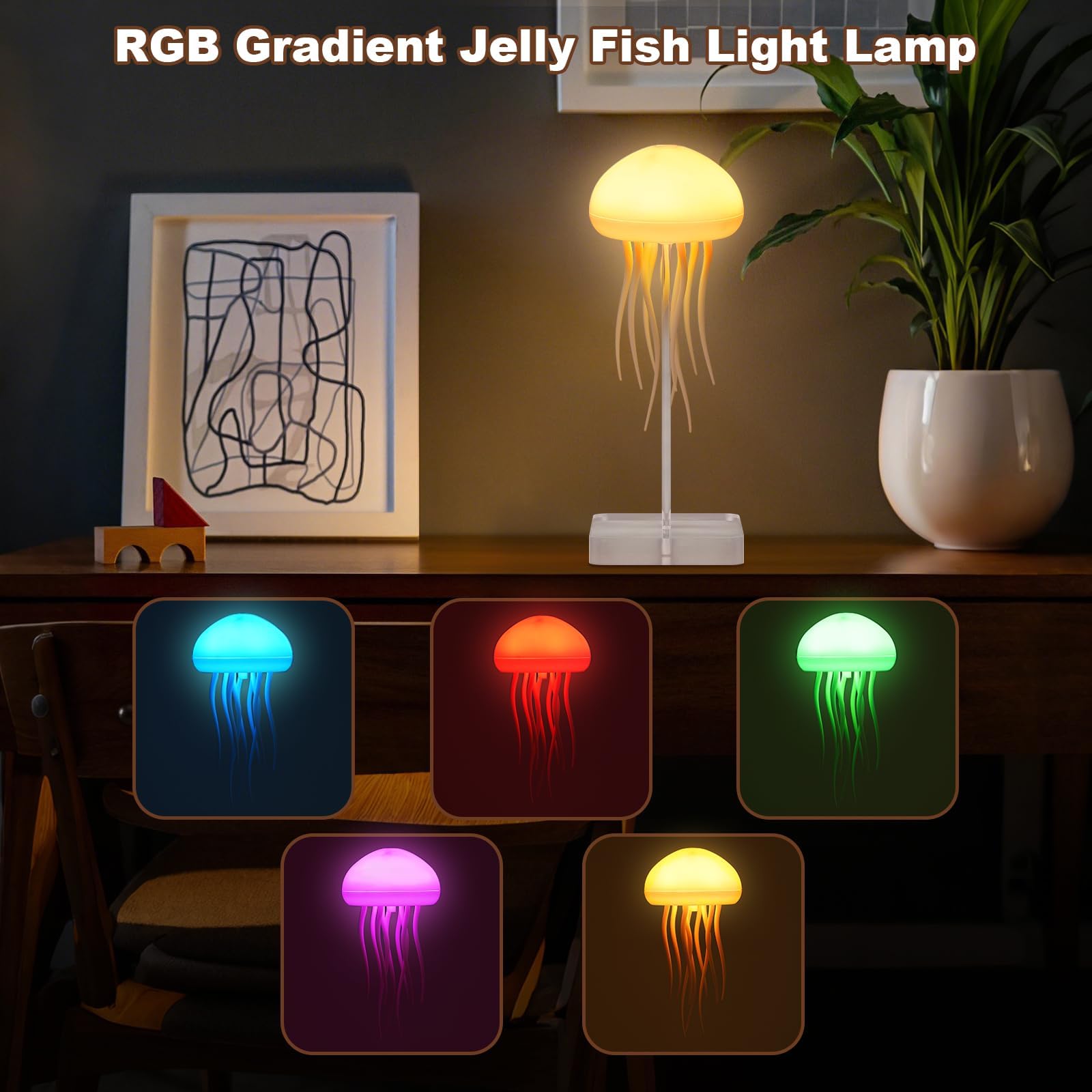 BomKra Jellyfish Lamp bedside light for relaxing evenings.