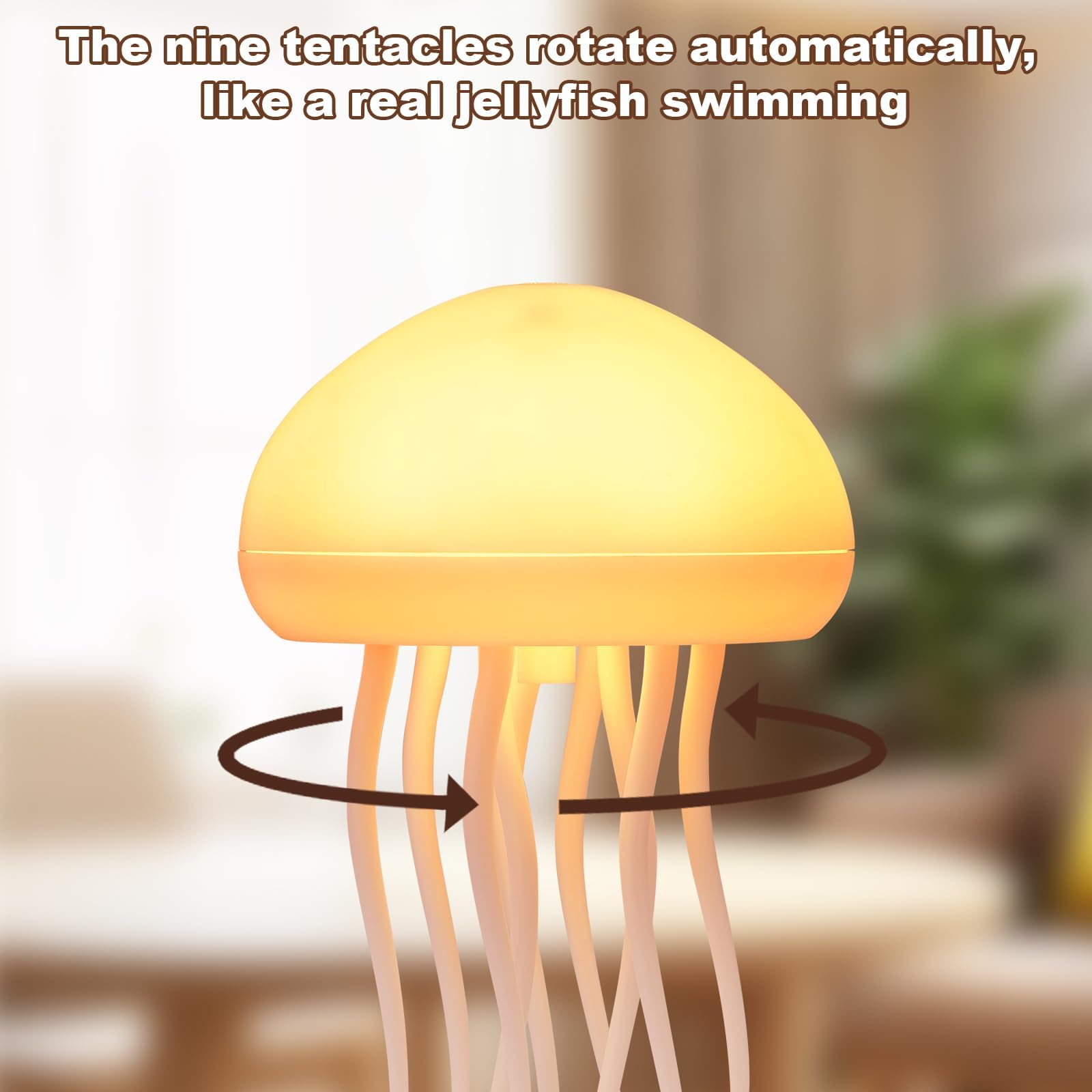 BomKra Jellyfish Lamp with dancing legs for dynamic, calming decor.