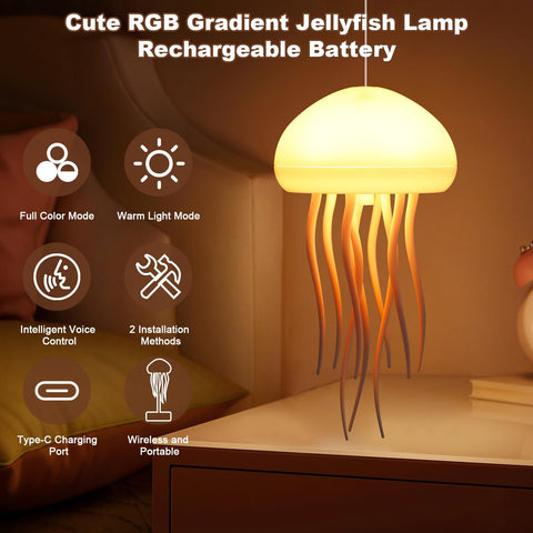 BomKra Jellyfish Lamp rechargeable battery for portable lighting.