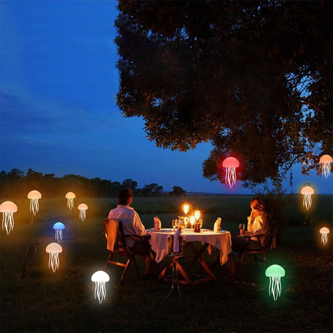 BomKra Jellyfish Lamp sound-activated glow synced to music.