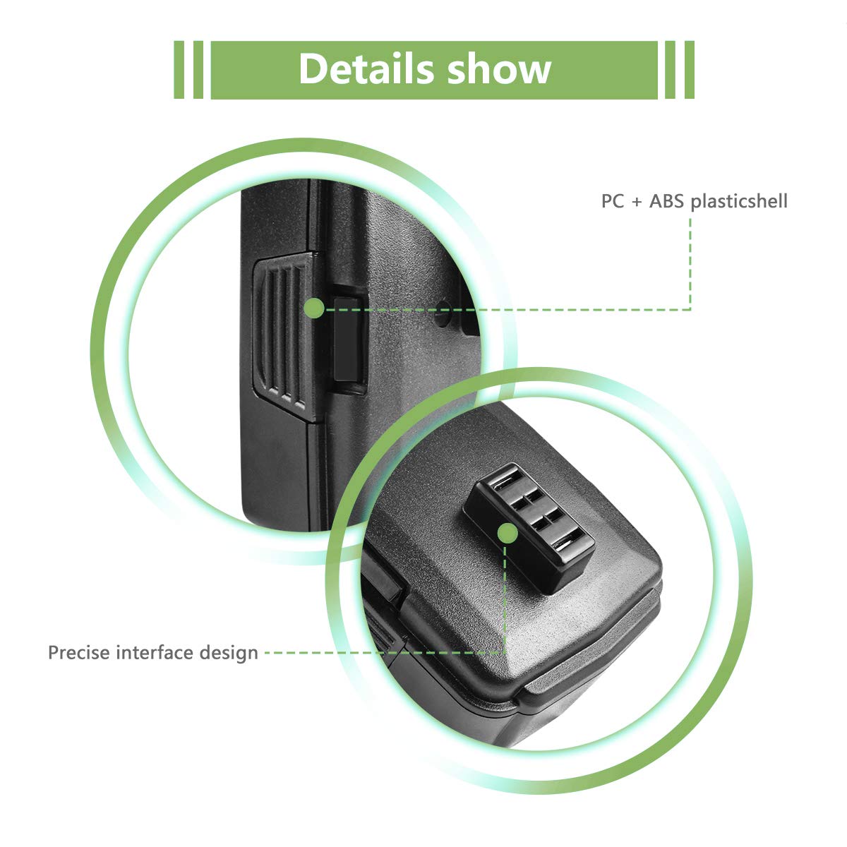 Bonacell 12V battery label with safety features.