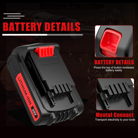 Bonacell 4000mAh high-capacity 20V battery for longer tool use.