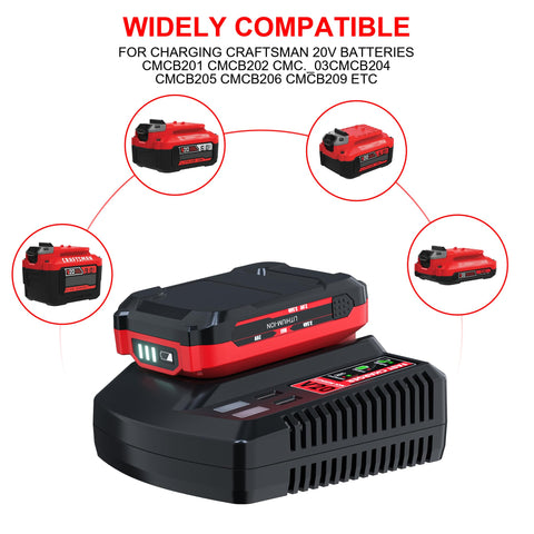 Bonacell compatibility highlights broad Craftsman 20V max compatibility.
