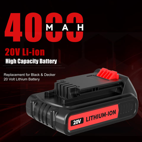 Bonacell battery compatible with Black &amp; Decker 20V LB20 and LBX20.