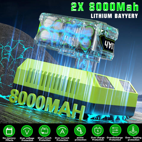 Bonacell LED charge indicator helps monitor power at a glance.