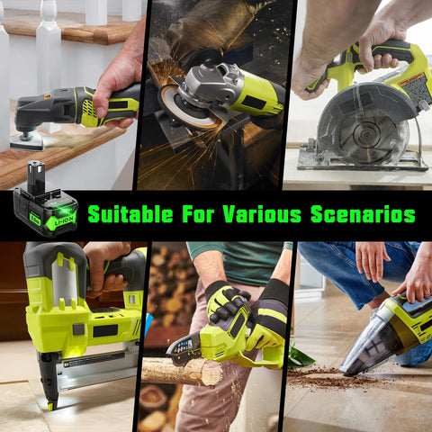 Bonacell replacement battery for Ryobi 18V tools extends run-time