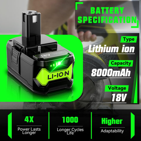 Bonacell Ryobi dual charger demonstrates fast, convenient recharging.