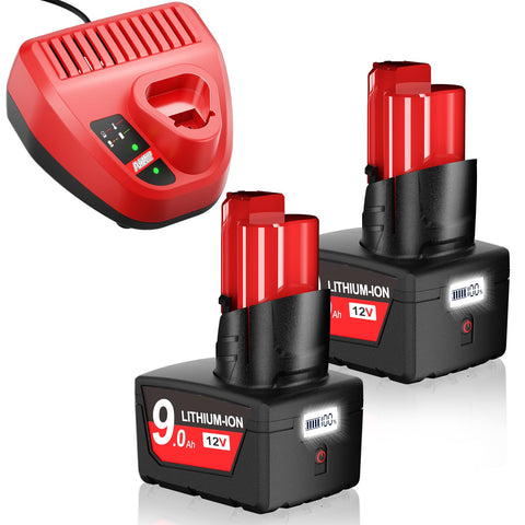 Bonacell upgraded 9.0Ah Milwaukee M12 battery collection with extended runtime potential.