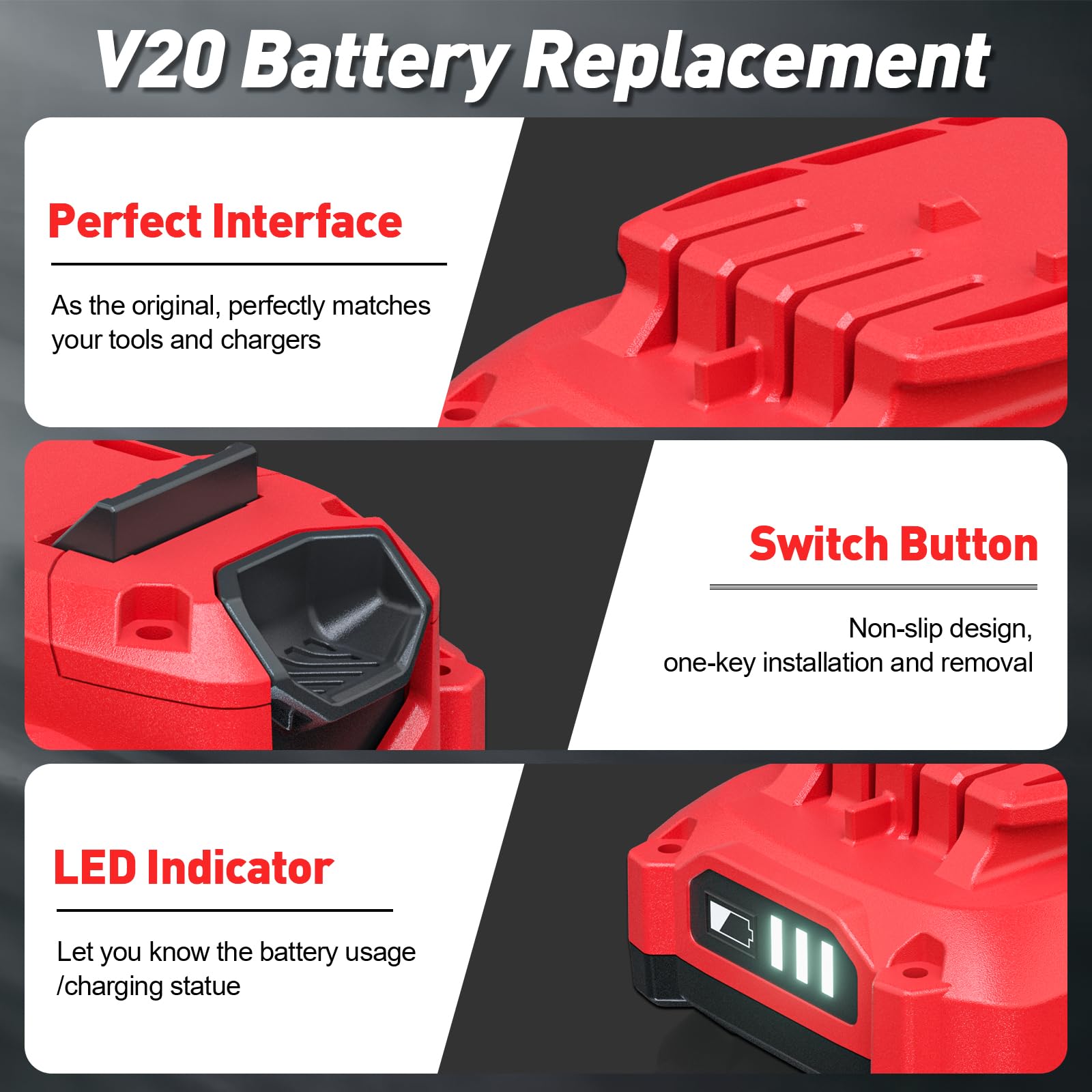 Adaptive chip protection in Bonadget battery guards against overcharge and overcurrent during use.