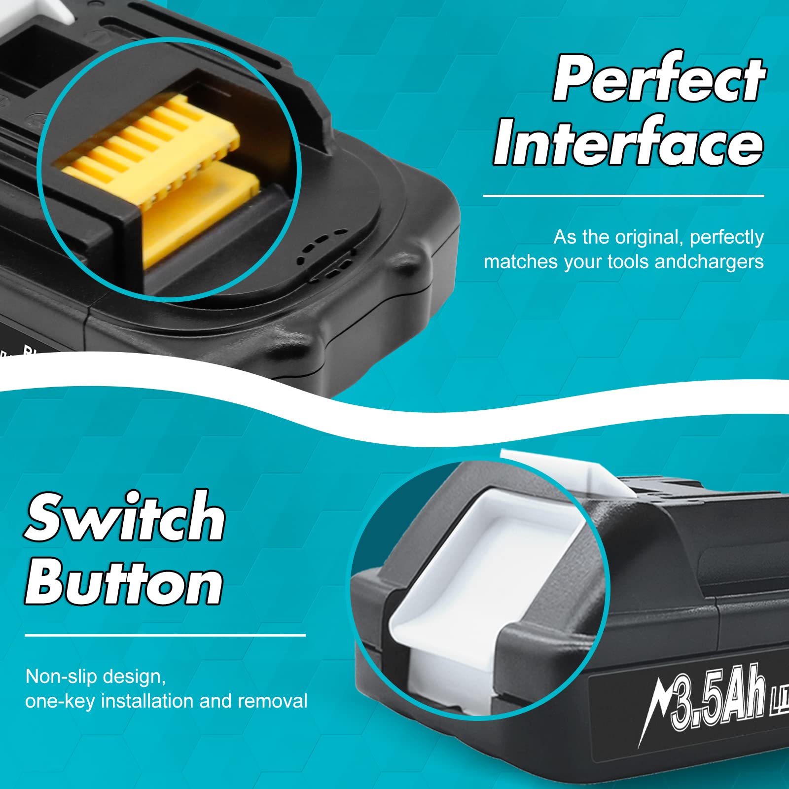 Bonadget battery sits in a same-size casing for easy swap