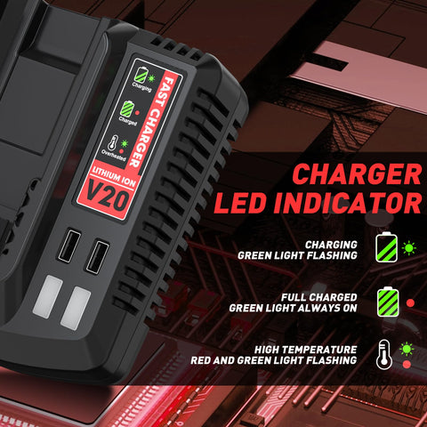LED indicators on the Bonadget set show charging and battery levels at a glance.