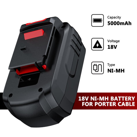 Bonadget Porter Cable 18V compatibility with PC18B PCC489N for reliable power supply.