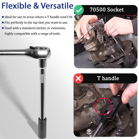 Bonbo 70500 socket 3 — 3/8 inch drive for standard tap engagement.
